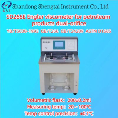 Dual-Orifice Engler Viscometer Measure 20～100℃ Stainless Steel Inner Pot ASTM D1665