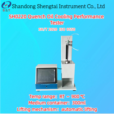 Quench Oil Cooling Performance Tester RT ～ 900 ℃ Silver Probe Automatic Lifting ISO 9550