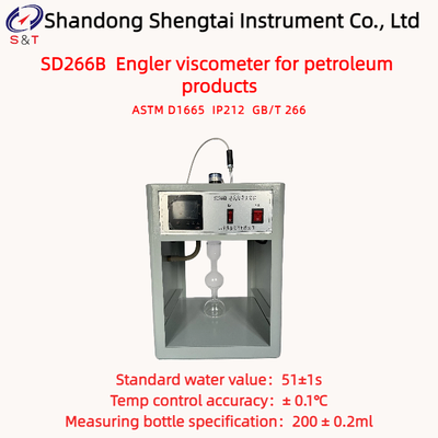 Diesel Fuel Engler Viscometer RT ～ 100℃ Standard Water Value 51±1s ASTM D1665