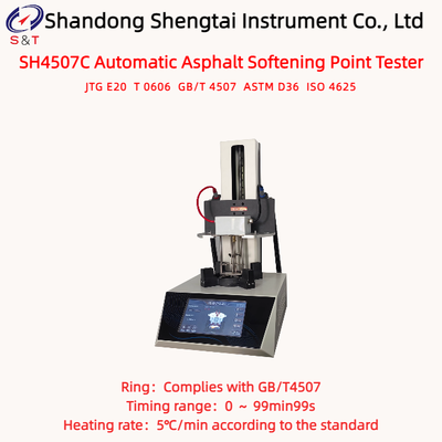 Automatic Softening Point Analyzer For Coal Tar Pitch RT ～ 200℃ Ring And Ball Mode ASTM D36
