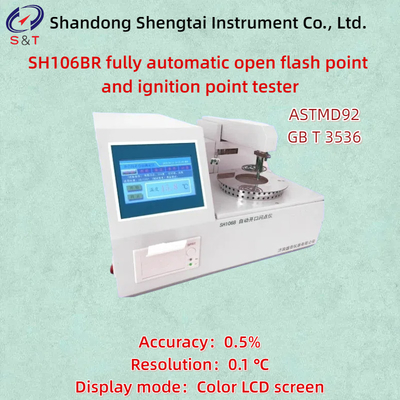 Fully Automatic Open Flash Point And Ignition Point Tester ASTMD92 Accuracy 0.5%