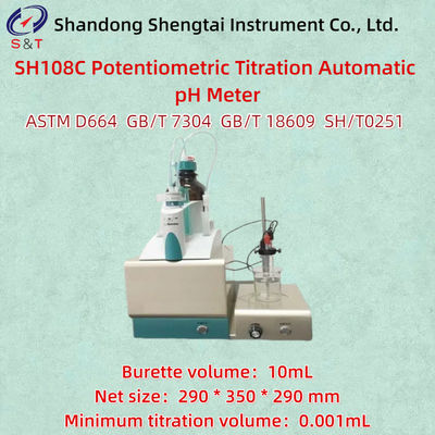 Potentiometrische Titrierung Automatisches PH-Meter ASTMD664 10 ml Burette Min Titrierung 0,001 ml