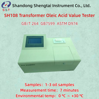 3 Ölproben Transformator Oleinsäure-Wert Tester ASTM D974 Messung 7min Leistung 300W