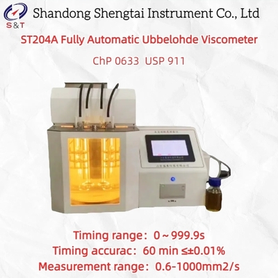 ST204A Vollautomatisches Ubbelohde-Kinematikviskosimeter, USP 911-konform, Chinesisches Arzneibuch 2025, 5-100 °C