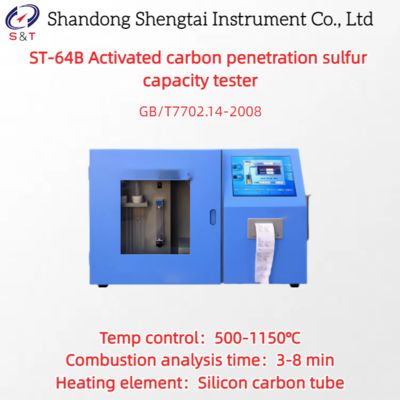 Aktivkohlenstoffdurchdringende Schwefelkapazität Tester Bereich 0-10% Temperatur 500-1150°C GB/T7702.14