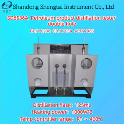 Benzindestillationstester RT ～ 400℃ Doppelbohrungen LED Digitalanzeige ASTM D86