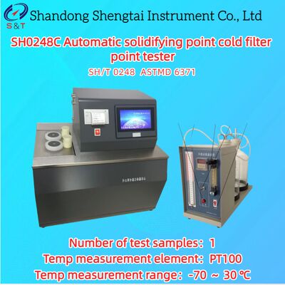 Solidifying Point Cold Filter Point Tester -70 ～ 30 ℃ PT100 Sensor Single Hole ASTMD 6371