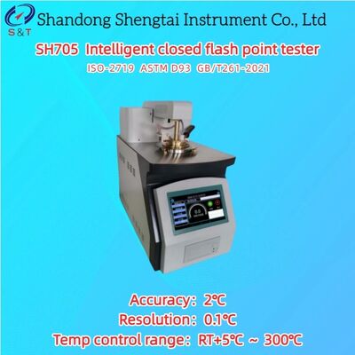 Intelligenter Tester für geschlossene Blitzpunkte RT+5°C ± 300°C Android-System PT100 Sensor ASTM D93