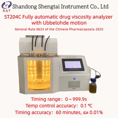 Fully Automatic Drug Viscosity Analyzer With Ubbelohde Motion Pinker 0.6-17000mm2/S ST204C
