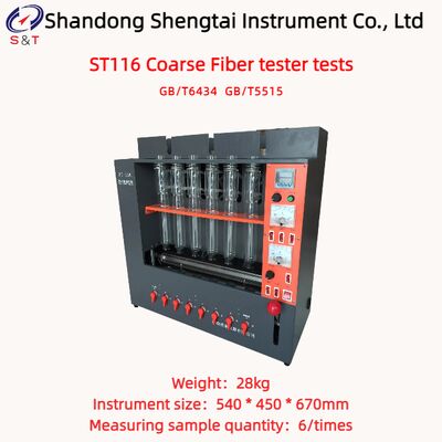 6 Arbeitsgänge Grobfaserprüfgerät Testet 990min Test Säure-Base-Aufschluss GB/T 6434