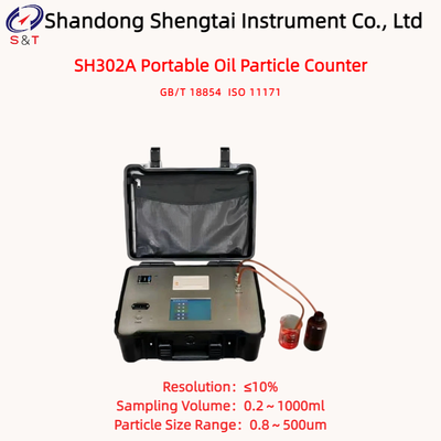 8 Channels Portable Oil Particle Counter Sampling 0.2～1000ml RSD < 2% ISO 11171
