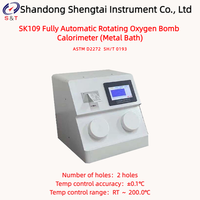 2 Holes Full-Auto Rotating Oxygen Bomb Calorimeter 100±5 R/Min Metal Bath ASTM D2272