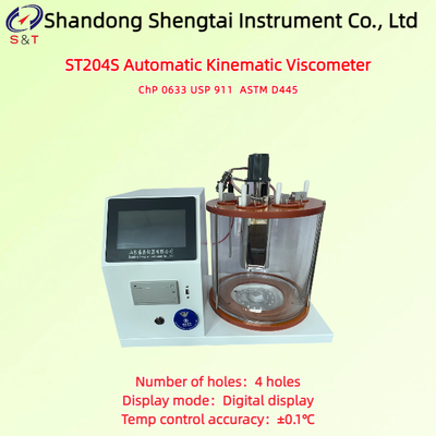 4 Löcher Auto-Phenol-Kinematik-Viskometer RT ¢ 100°C Digitale Anzeige USB-Eingabe ASTM D445