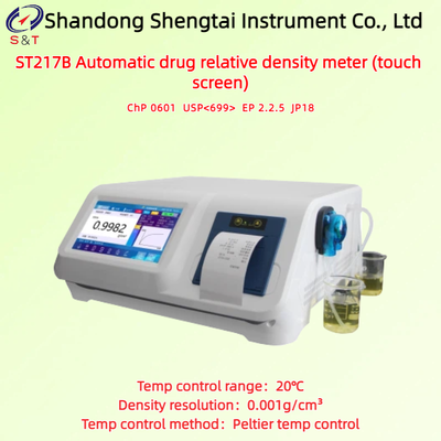 Touchscreen-Auto-Medikamenten-Dichtemessgerät mit relativer Dichte 0,001 ～ 1,999 g/cm³ Temperaturregelung 20℃ EP 2.2.5