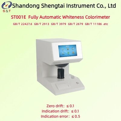 Vollautomatischer Weißemittler Farbkoordinate 0,0001 7-Zoll-LCD-Digitalbildschirm ASTM E313