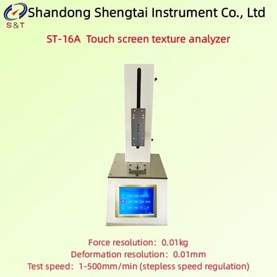Touchscreen Texturanalysator Testgeschwindigkeit 1 - 500 mm/Min Teighärte Reisebereich 360 mm ST-16A
